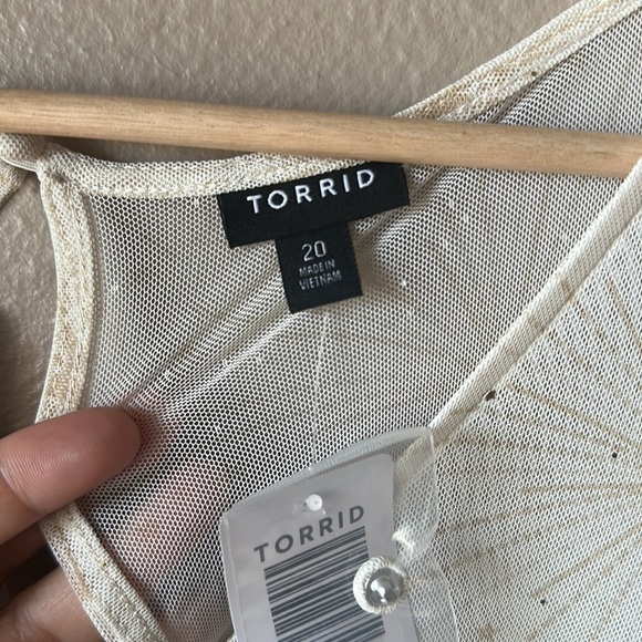 NWT TORRID Midi Mesh Flutter Sleeve Starburst Dress - Picture 10 of 14